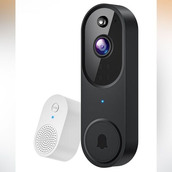 1080P Wireless Video Doorbell Camera in Black, 2.4GHz Wi-Fi Only. New in Box! - Picture 2 of 15